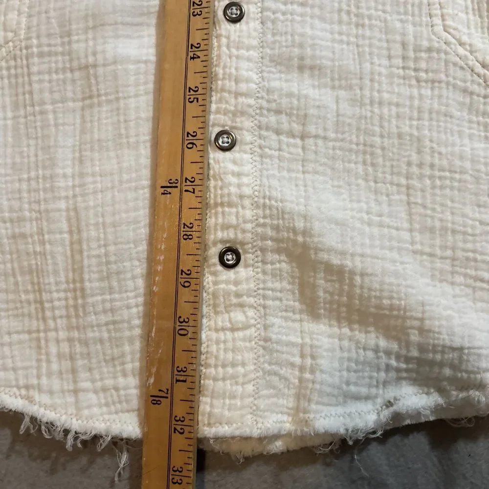 We The Free White Button Down Shirt - Picture 6 of 7